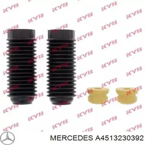 A4513230392 Mercedes pára-choque (grade de proteção de amortecedor dianteiro + bota de proteção)