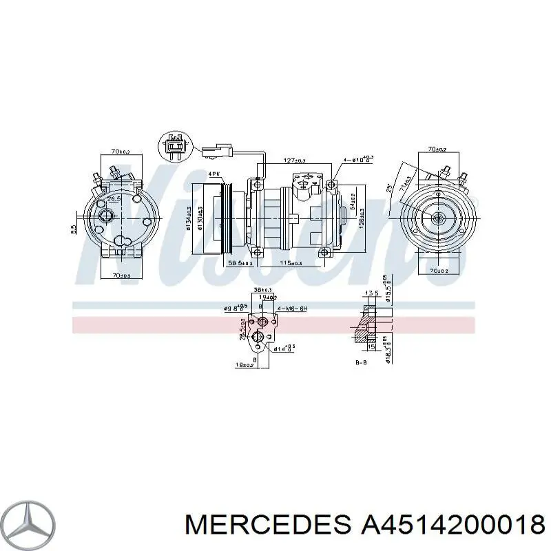 Цилиндр тормозной колесный A4514200018 Mercedes