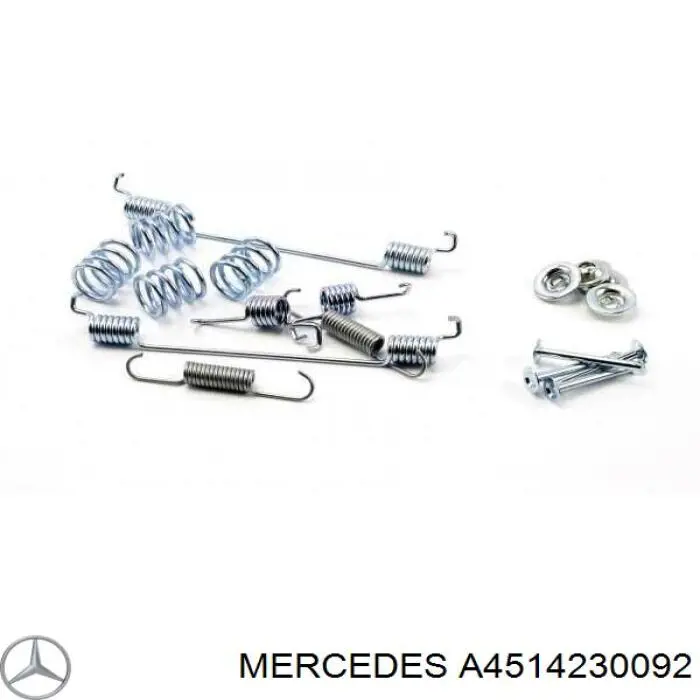 Установочный комплект задних барабанных колодок Mercedes A4514230092 цена, от 12.93 USD