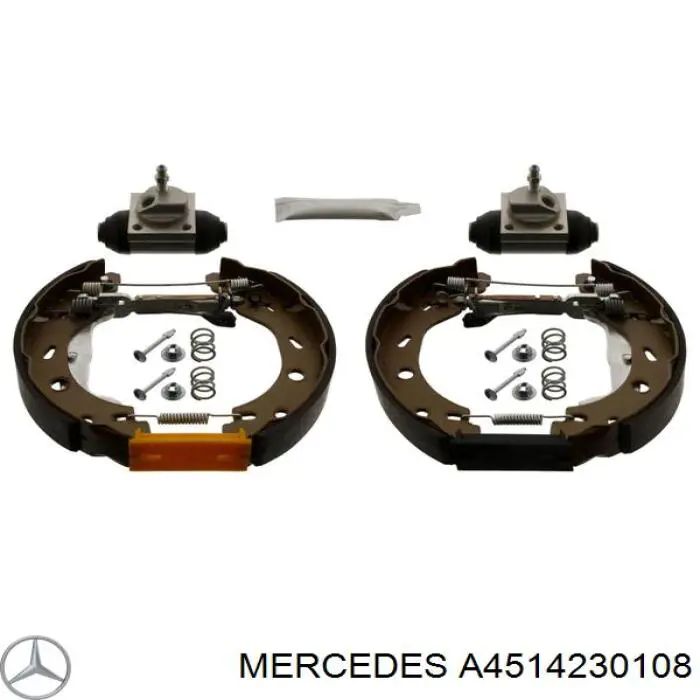 A4514230108 Mercedes sapatas do freio traseiras de tambor