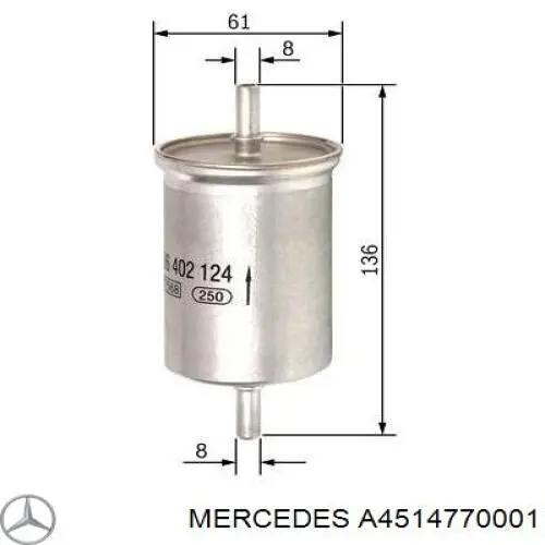 Топливный фильтр A4514770001 Mercedes