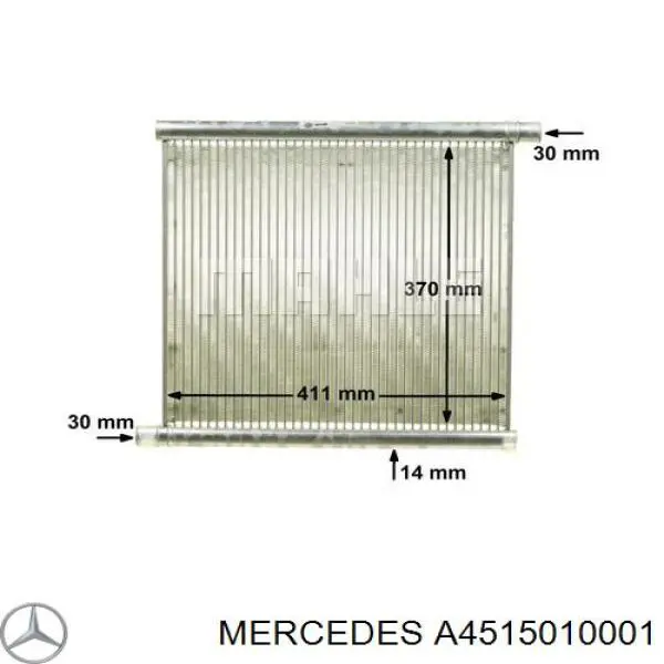A4515010001 Mercedes radiador de esfriamento de motor