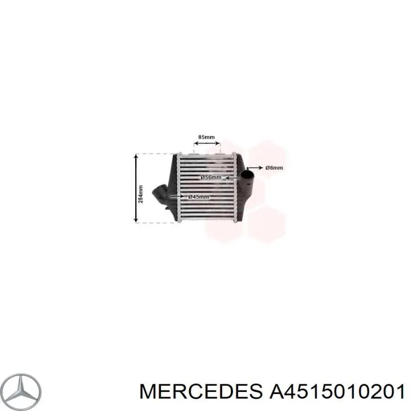 Интеркулер A4515010201 Mercedes