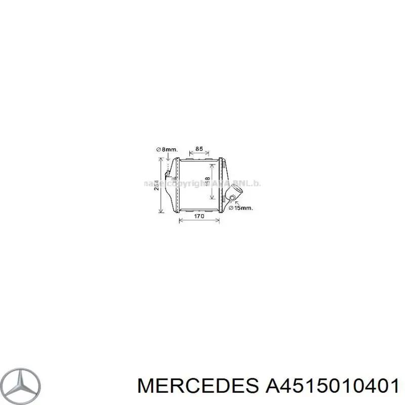 Система охлаждения наддувочного воздуха Mercedes A4515010401 цена, от 73.84 USD