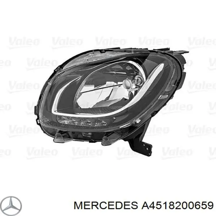 Купить A4518200659 Mercedes Фара основная правая