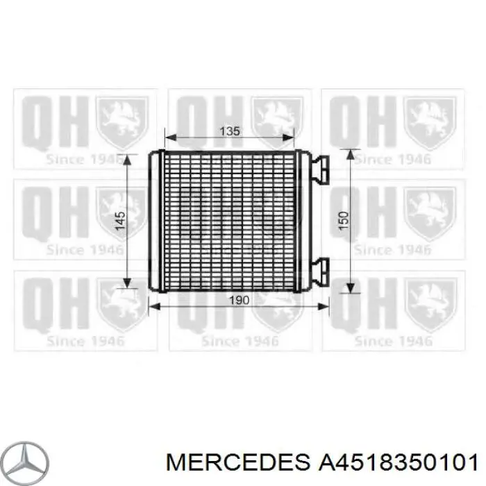 A4518350101 Mercedes радиатор печки