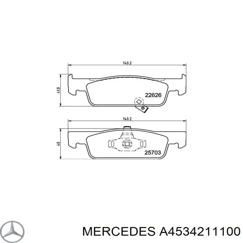 A4534211100 Mercedes Колодки передние