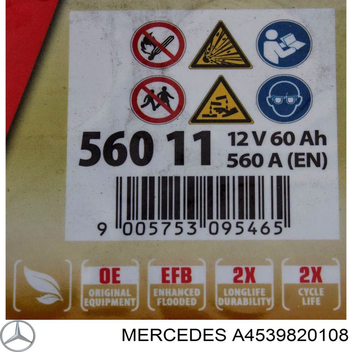A4539820108 Mercedes Аккумуляторная батарея