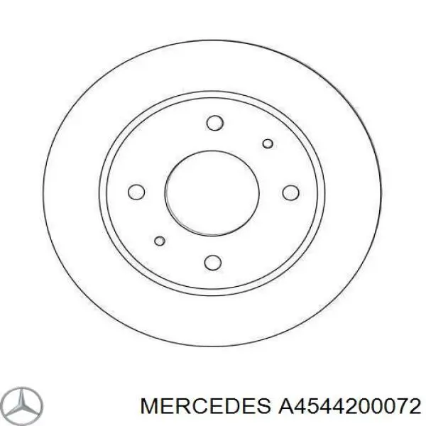 Купить A4544200072 Mercedes Диск тормозной задний