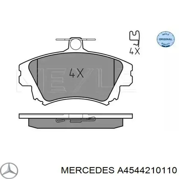 Купить A4544210110 Mercedes Колодки тормозные