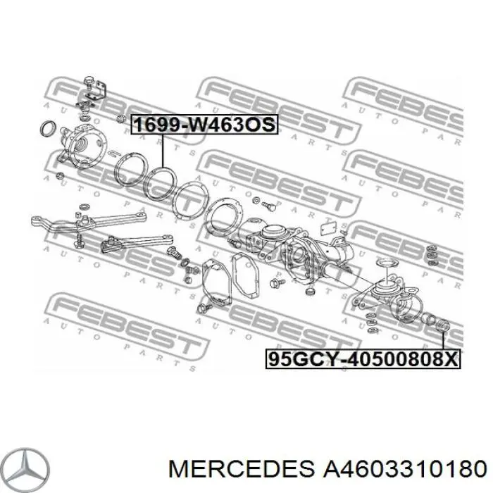 Прокладка картера переднего моста Mercedes A4603310180