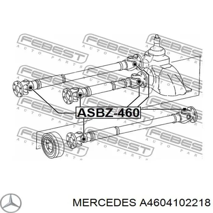 BB3360 Posterparts Передний карданный вал