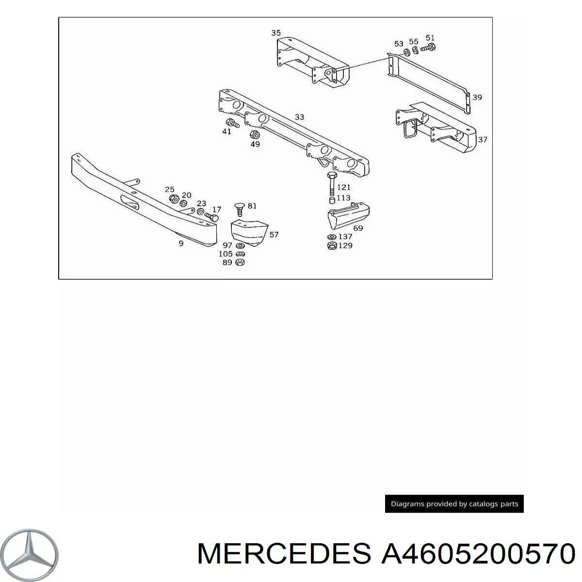 4605200570 Mercedes передний бампер