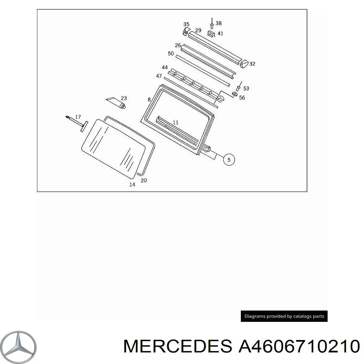 Стекло лобовое Mercedes A4606710510 цена, от 48.23 USD