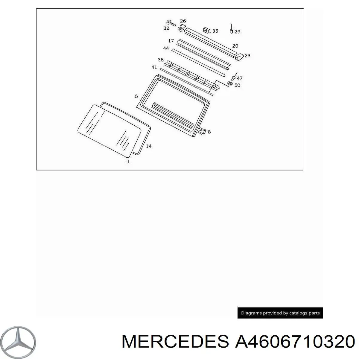 Уплотнитель лобового стекла A4606710320 Mercedes