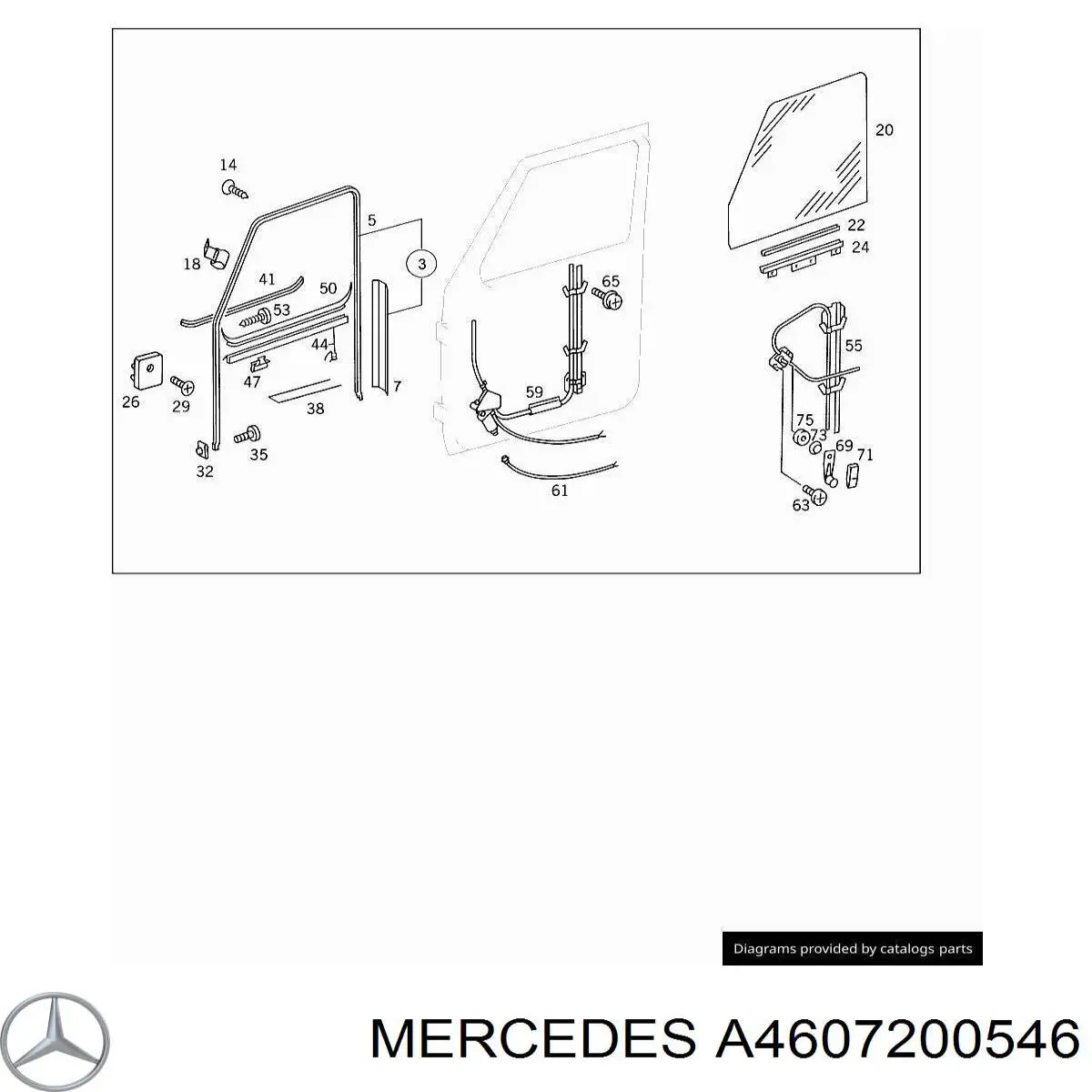 Механизм стеклоподъемника водительской двери Mercedes A4607200546 цена, от 42.77 USD