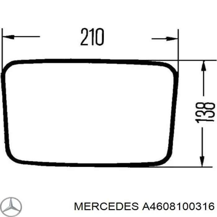 A4608100316 Mercedes зеркало заднего вида