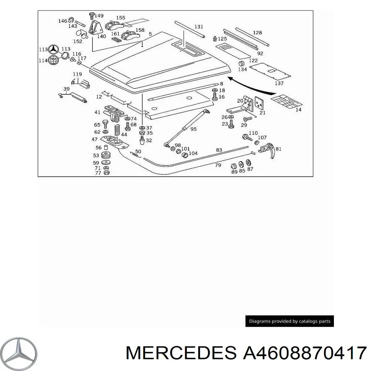  Mercedes A4608870417 цена, от 99.29 USD