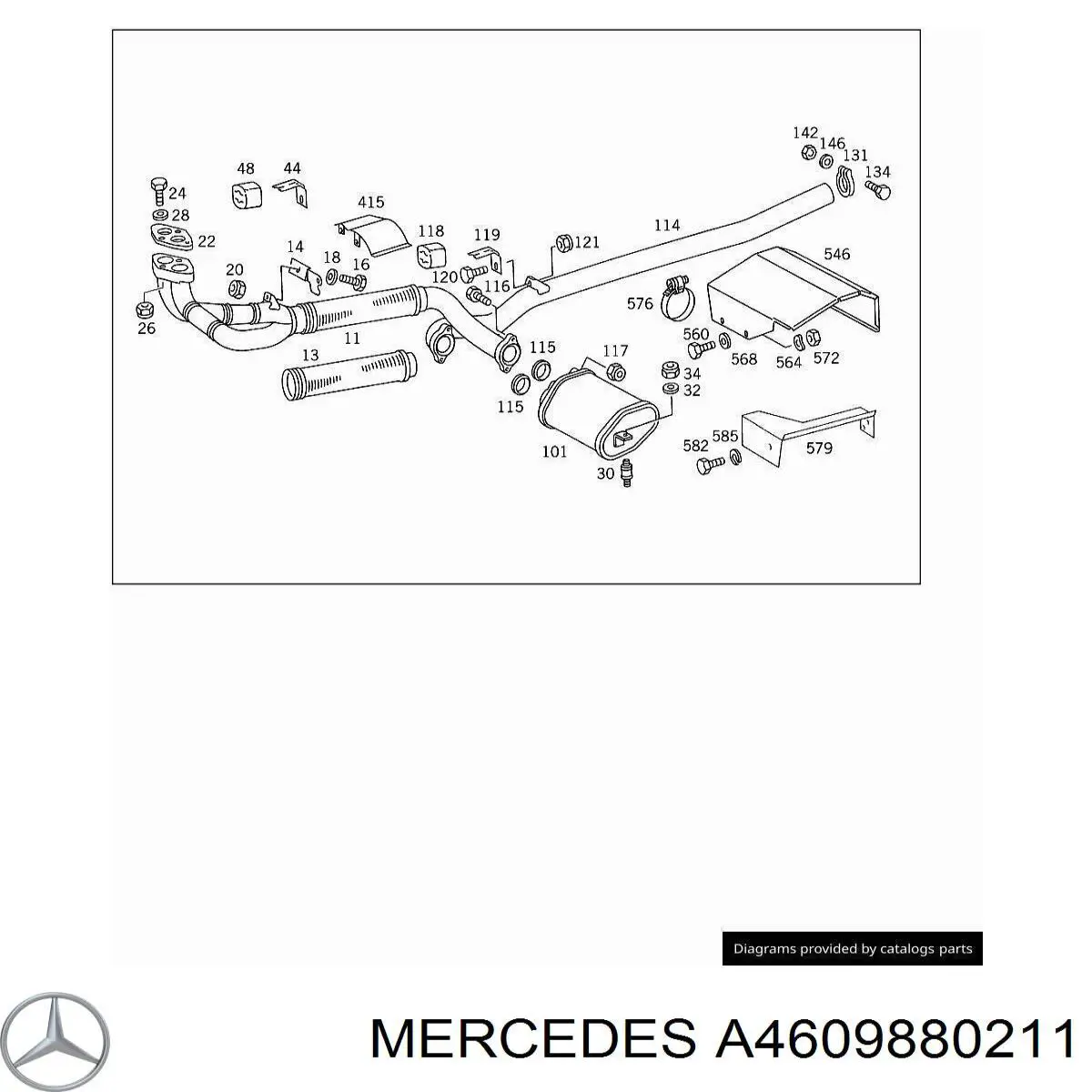 Подушка глушителя A4609880211 Mercedes