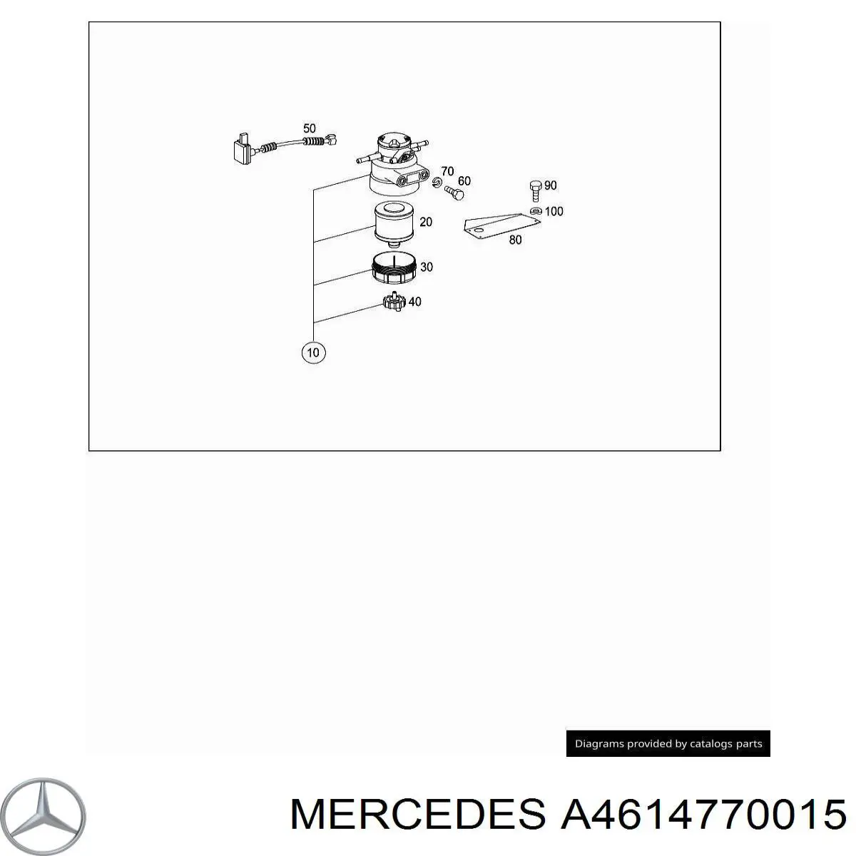 Купить A4614770015 Mercedes Фильтр-отстойник топлива грубой очистки