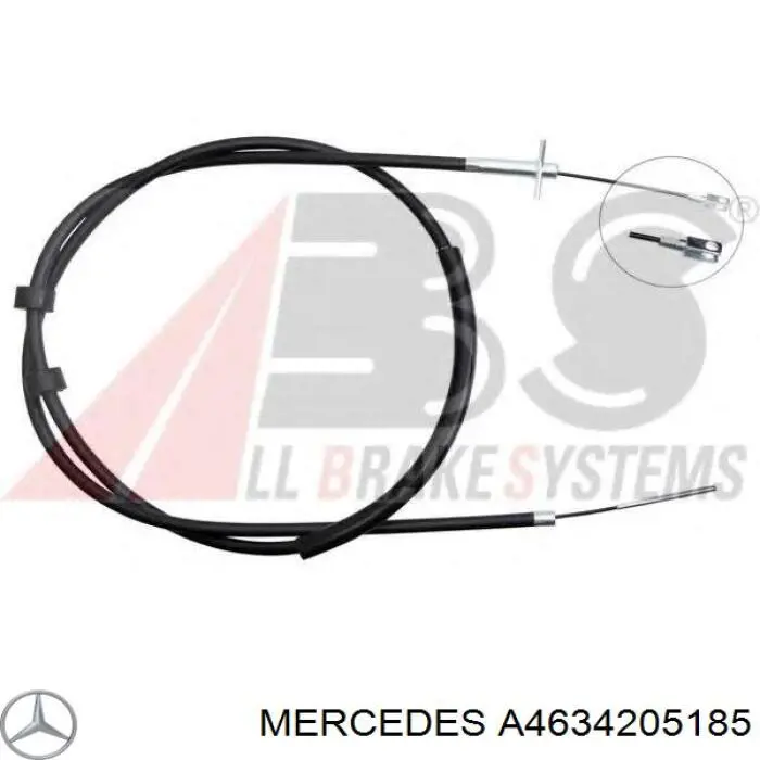 A4634205185 Mercedes трос ручного тормоза задний левый