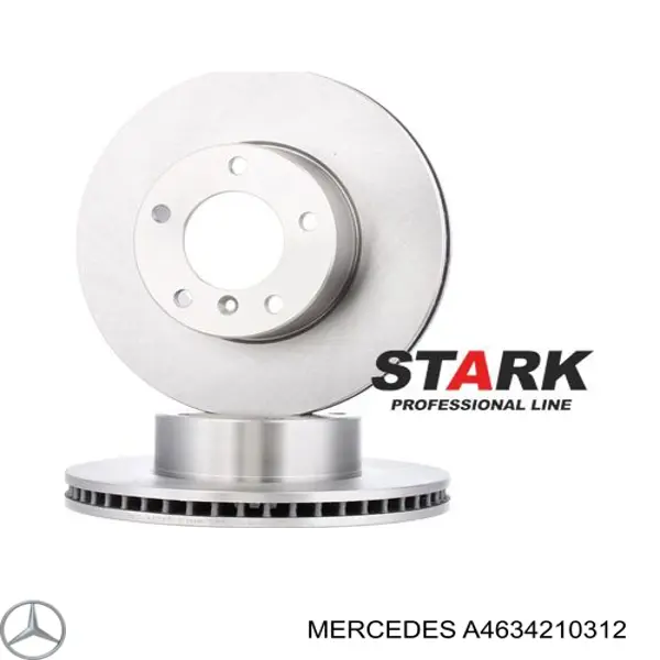 Передний тормозной диск Mercedes A4634210312