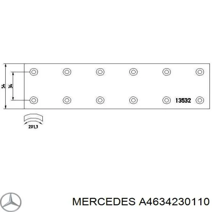 Накладка тормозная передняя (TRUCK) Mercedes A4634230110 цена, от 16.45 USD