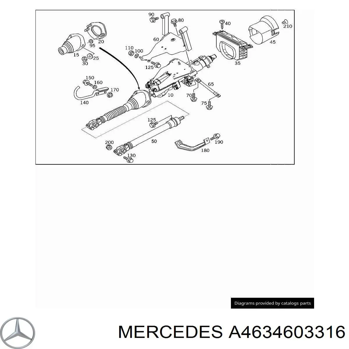 Рулевая колонка A4634603316 Mercedes