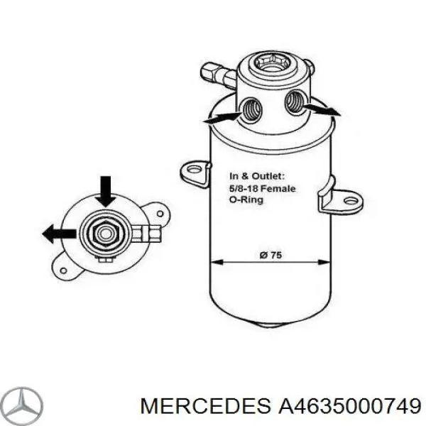 Осушитель кондиционера A4635000749 Mercedes