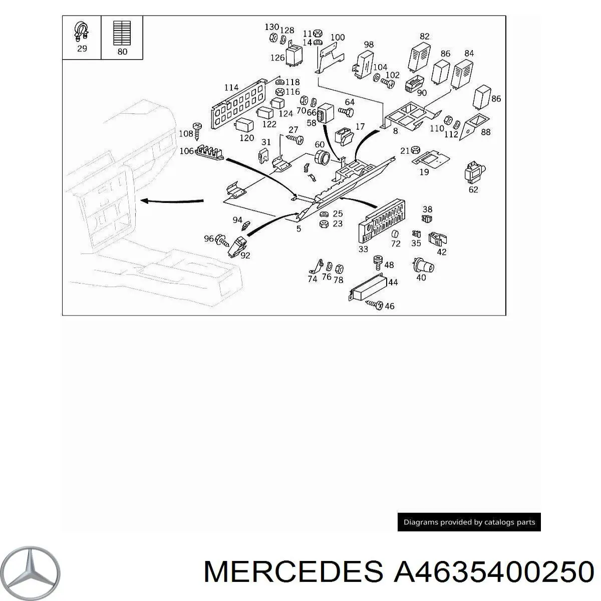 Коробка предохранителей Mercedes A4635400250 цена, от 219.83 USD