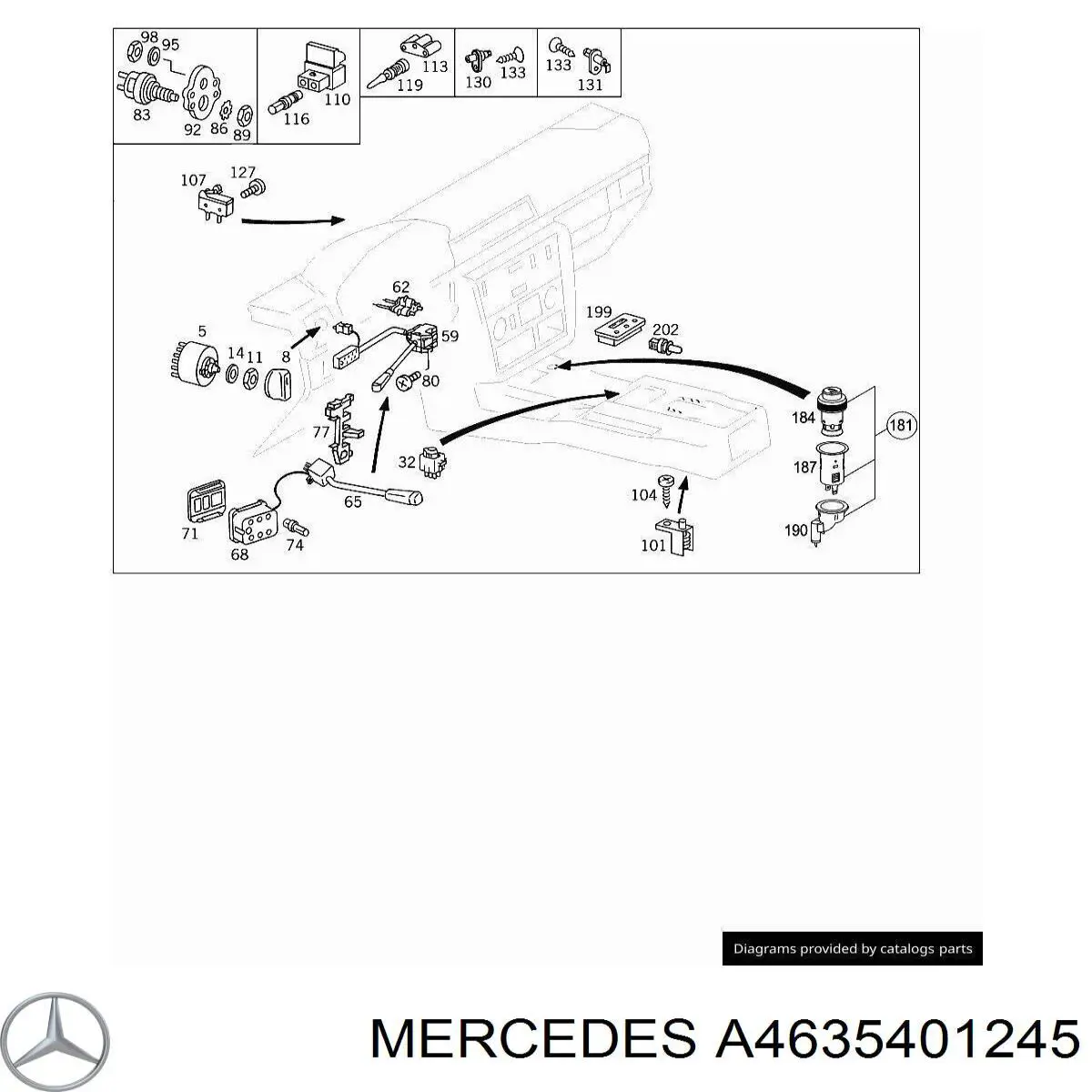 Mercedes A4635400345 цена, от 507.96 USD