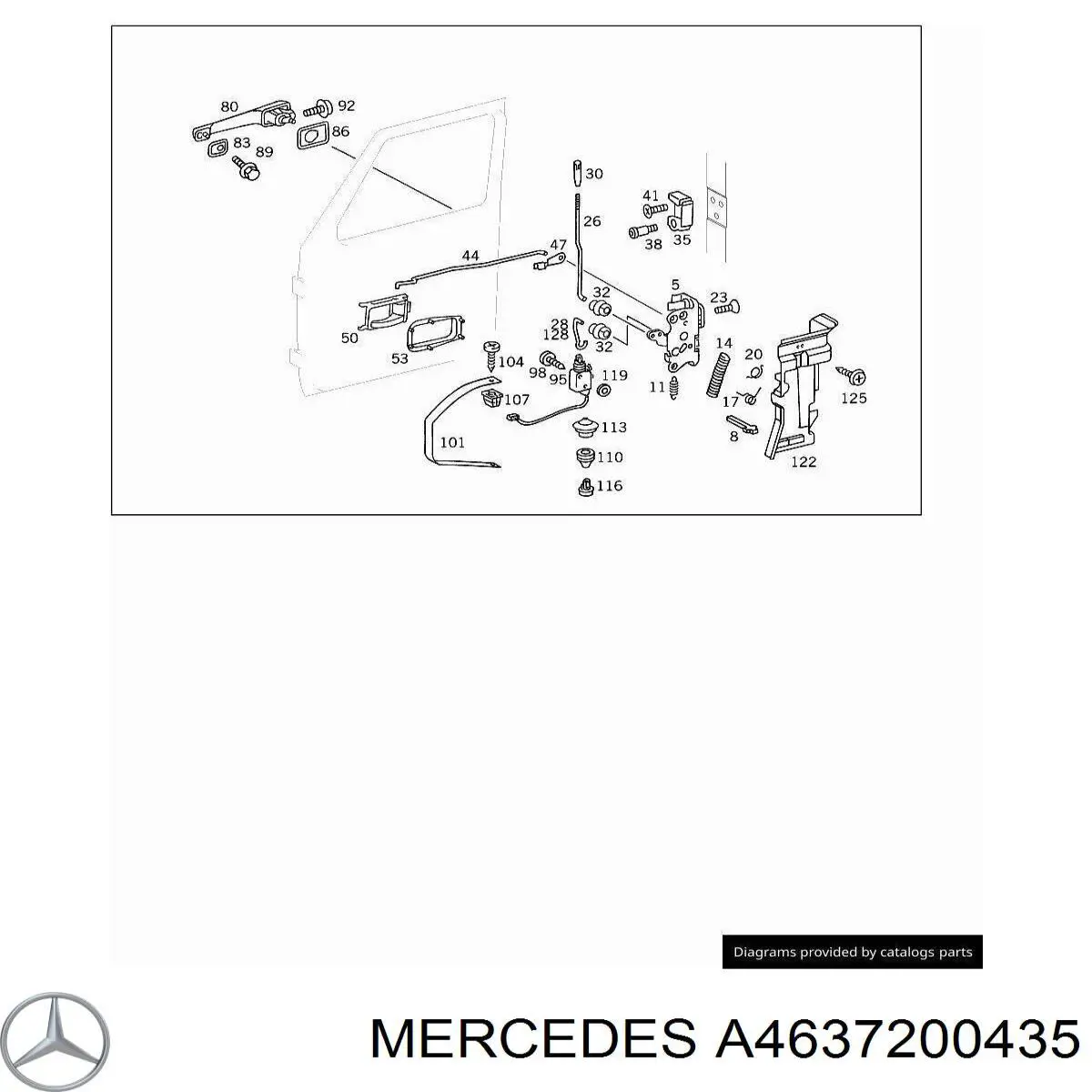 Внутренний дверной замок на Mercedes G I W463