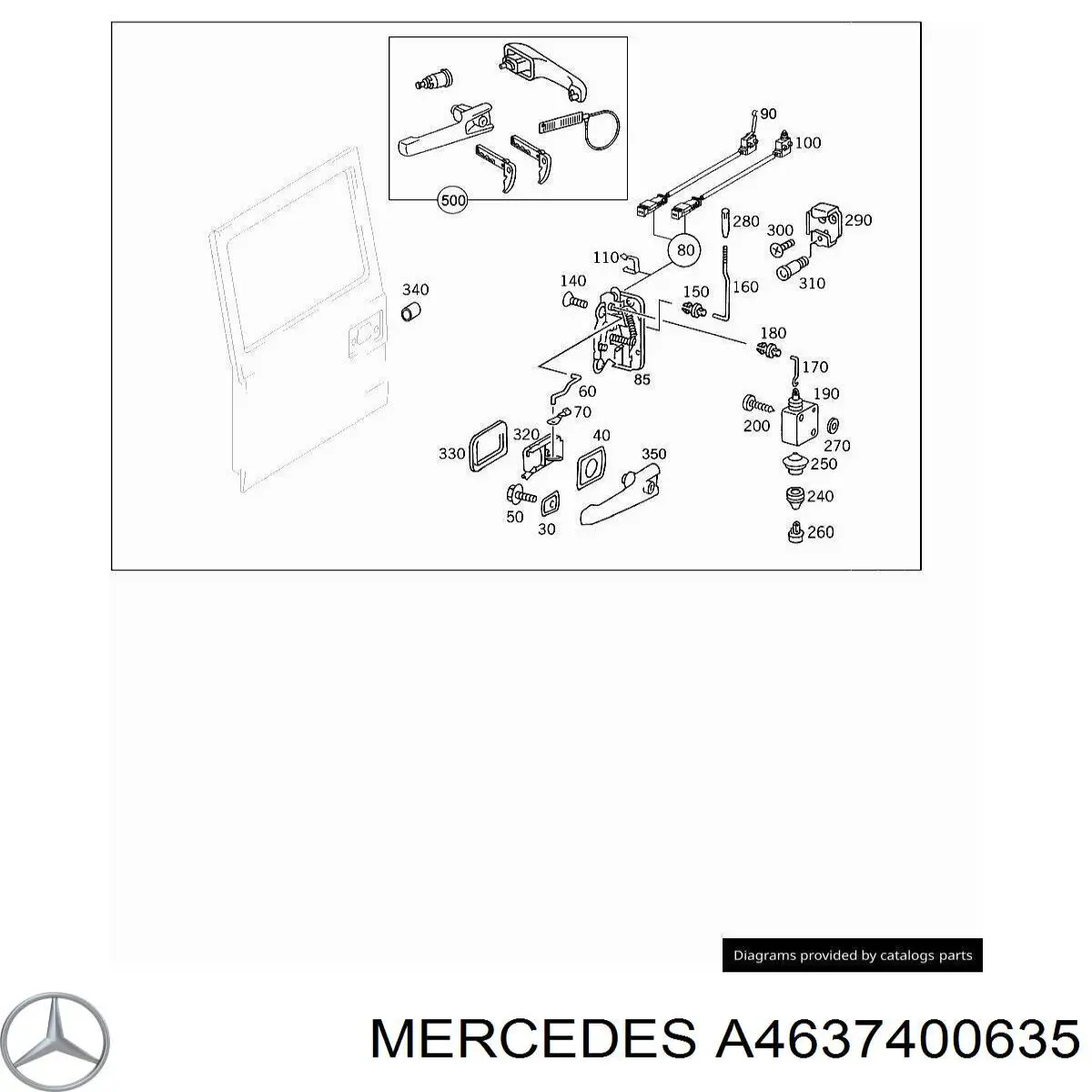 A4637400635 Mercedes Замок пятой двери