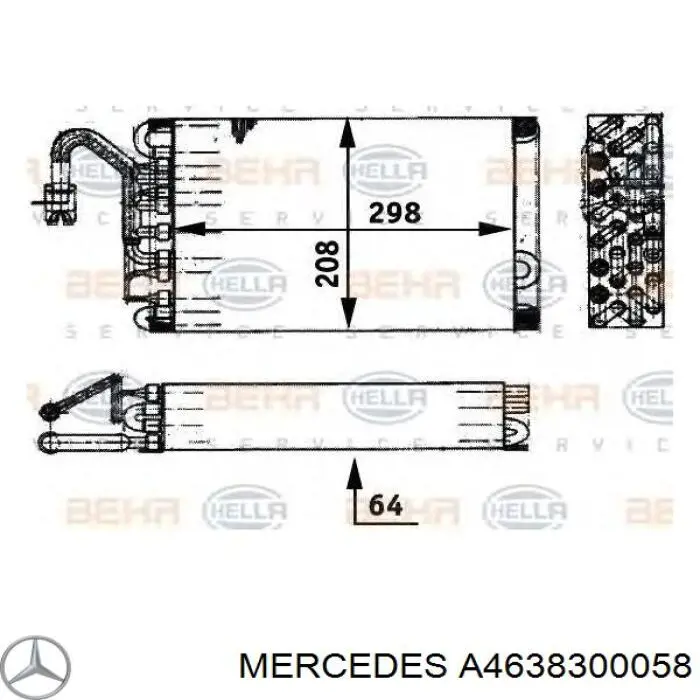 Испаритель кондиционера на Mercedes G (W463)
