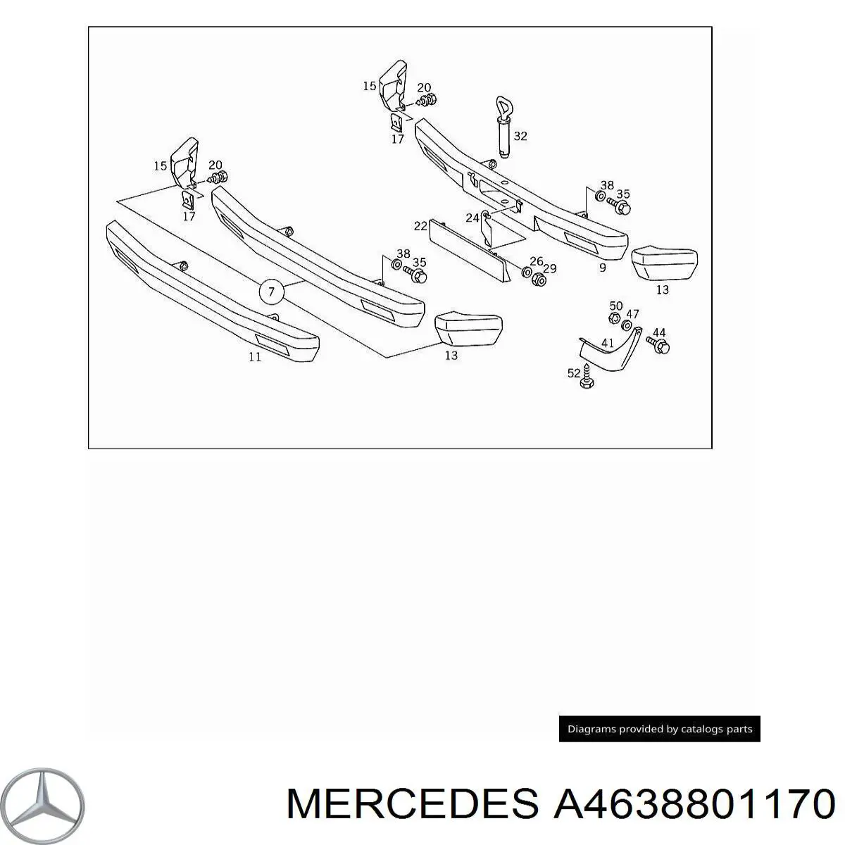 Передний бампер на Mercedes G W463
