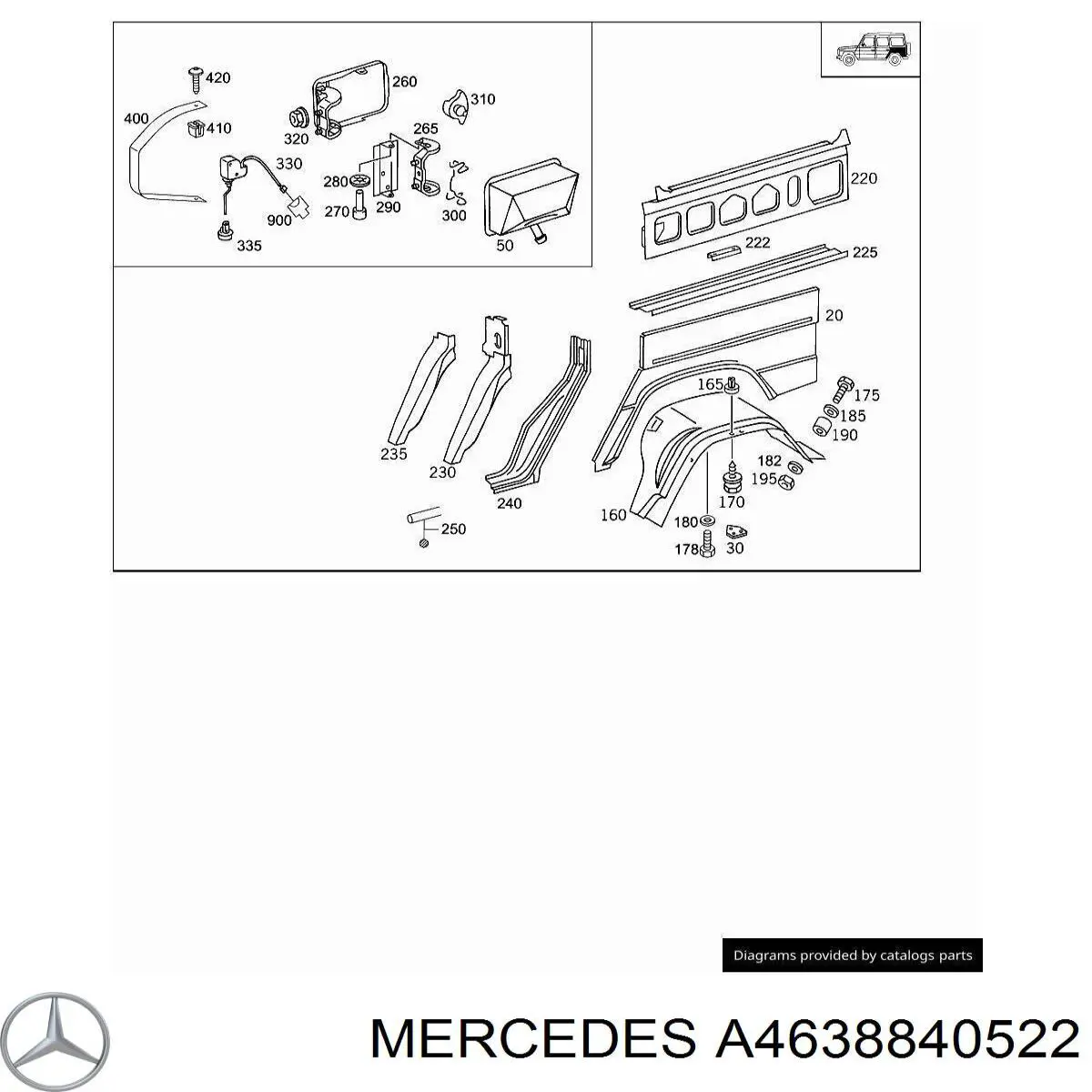 Лючок (дверца) бензобака Mercedes A4638840522 цена, от 63.35 USD