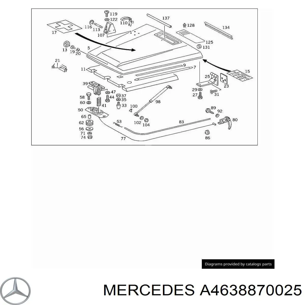  Mercedes A4638870025 цена, от 660.42 USD