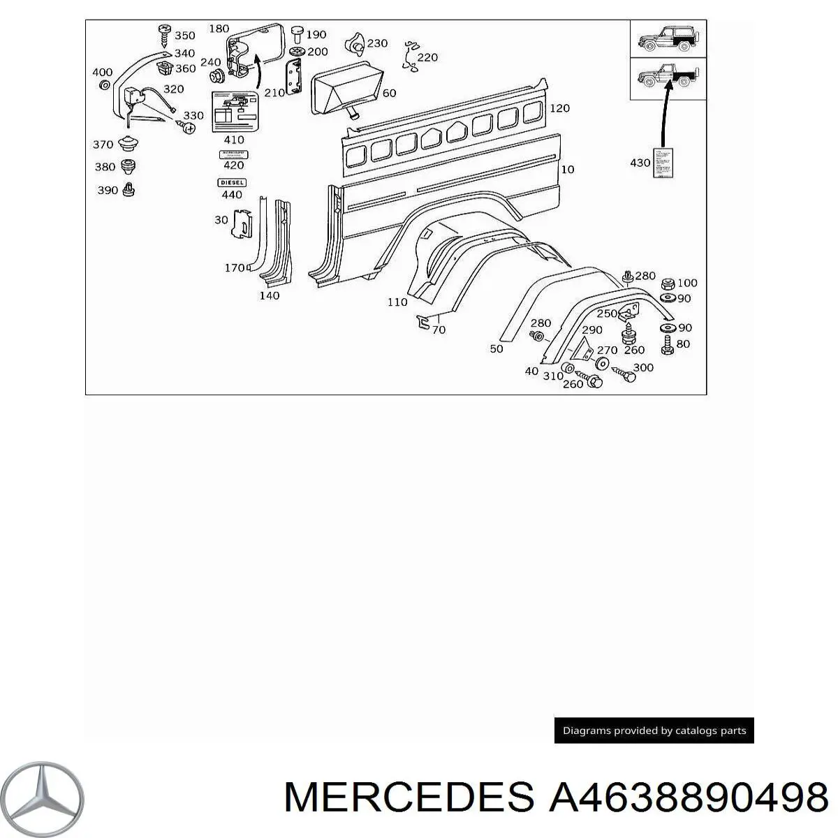  Mercedes A4638890498 цена, от 39.16 USD