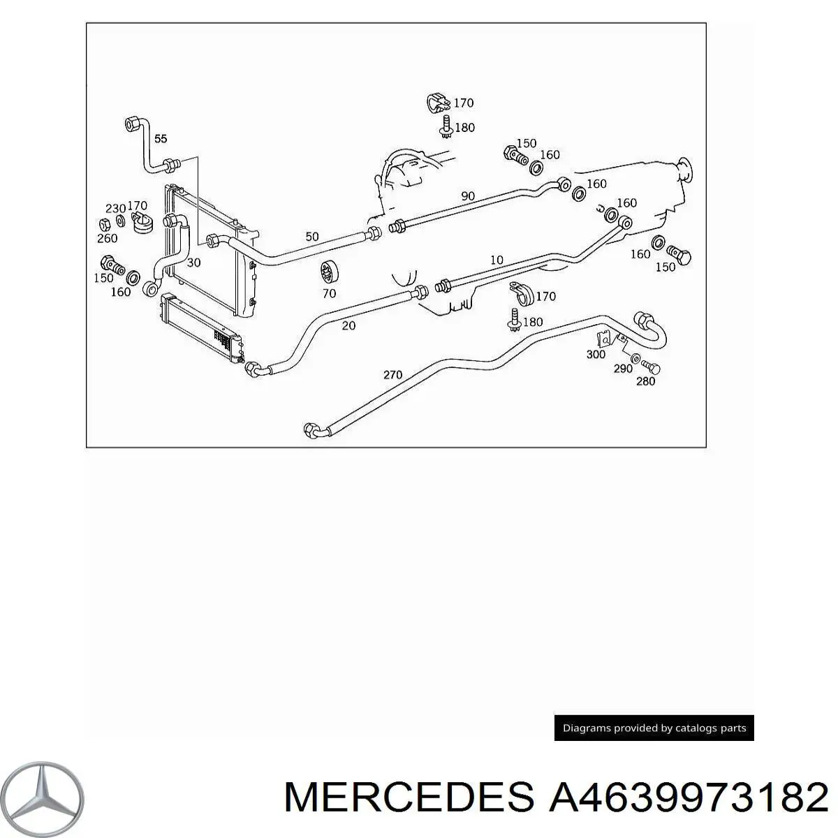 Обратка масляного радиатора, низкого давления на Mercedes G (W463)