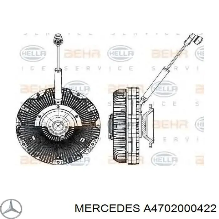 A4702000422 Mercedes acoplamento viscoso de ventilador de esfriamento