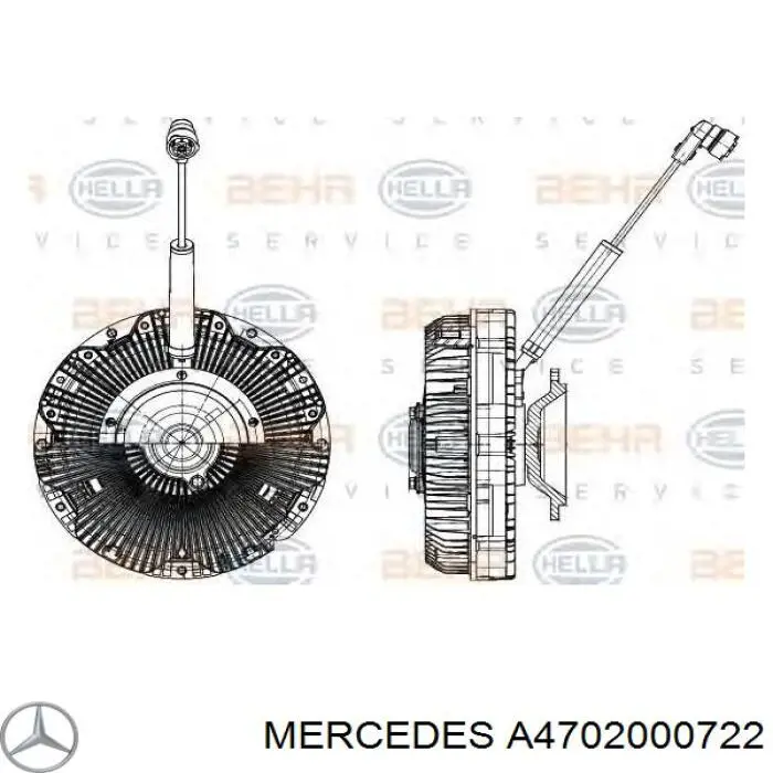 A4702000722 Mercedes acoplamento viscoso de ventilador de esfriamento