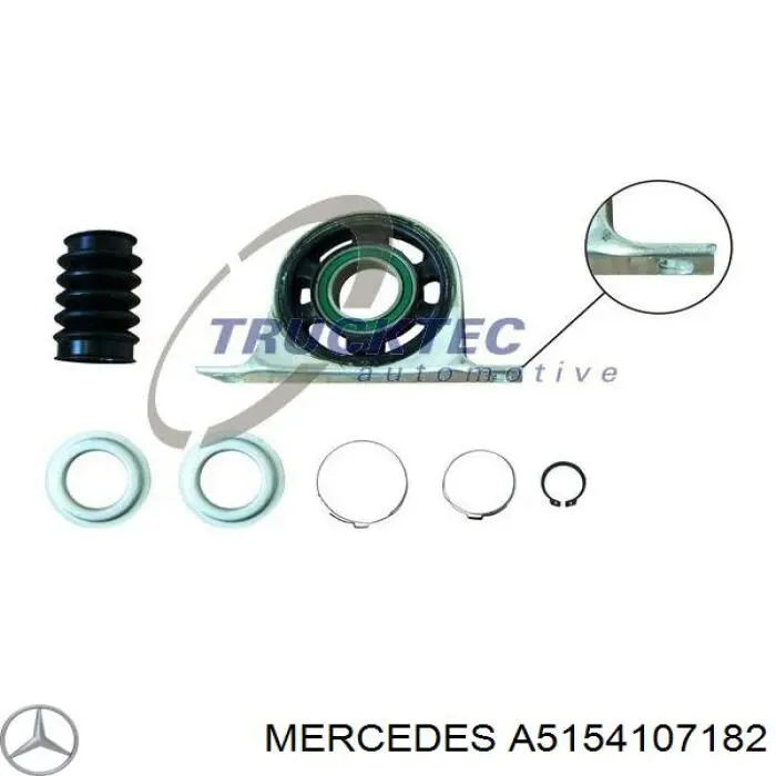 Карданный подшипник Mercedes A5154107182 цена, от 46.76 USD