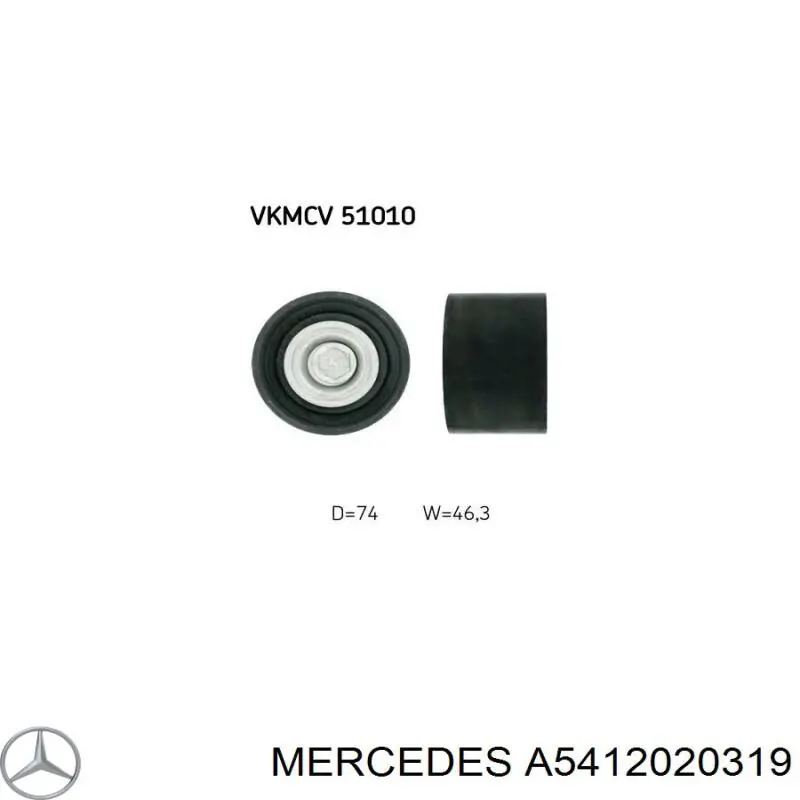 Паразитный ролик A5412020319 Mercedes