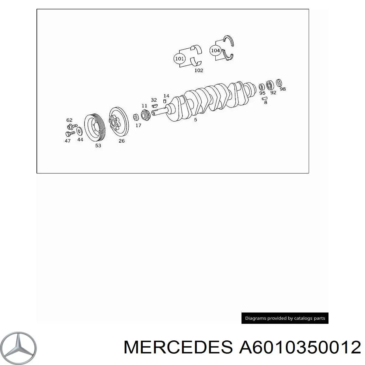 Шкив коленвала A6010350012 Mercedes