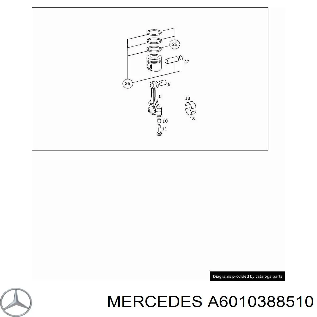 Вкладыши коленвала, шатунные, комплект, 1-й ремонт (+0,25) Mercedes A6040300060 цена, от 34.50 USD