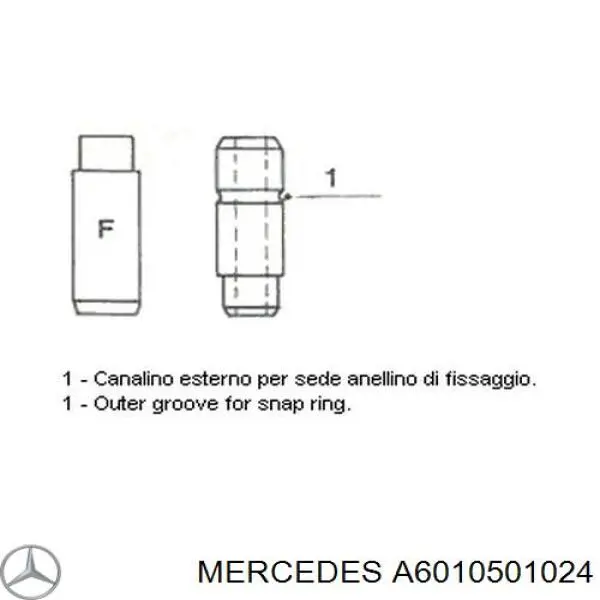 A6010501024 Mercedes направляющая клапана выпускного