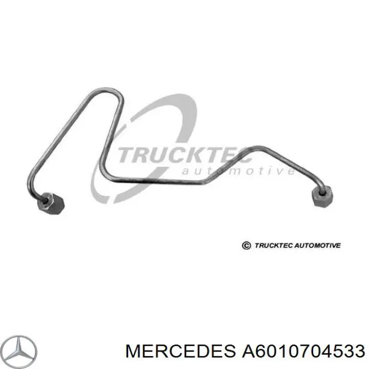 A6010704533 Mercedes tubo de combustível do injetor de 1º cilindro