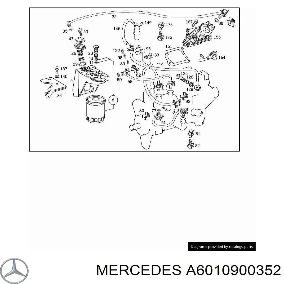 Фильтр тонкой очистки топлива Mercedes A6010900352 цена, от 7.04 USD