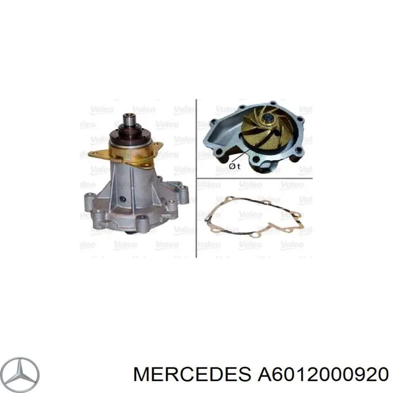 Купить A6012000920 Mercedes Насос охлаждения