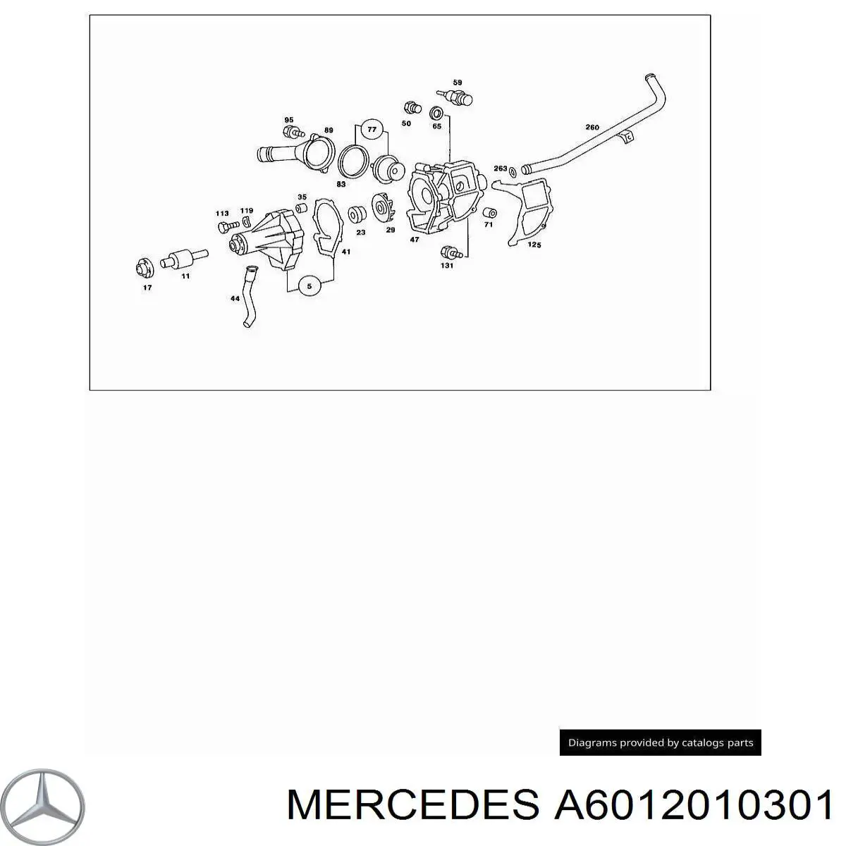 A603201070188 Mercedes корпус термостата